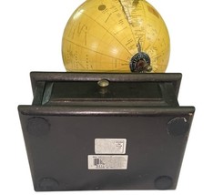 Vintage Style World Globe on Wood Base w/ Drawer 16" Tall Desk Decor India image 7
