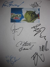 How the Grinch Stole Christmas Signed Film Movie Screenplay Script X8 Autograph  - £15.97 GBP