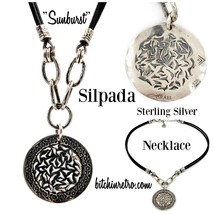 Silpada Sunburst Sterling Silver Pendant Necklace - £50.56 GBP