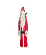 Handcarved and Painted Wood Santa Clause Father Christmas 8&quot; Tall Pencil... - $12.86