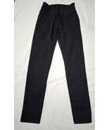 Solo Til Women&#39;s Black Jeans High Waist Stretchy Skinny Size 22x23 - £12.69 GBP