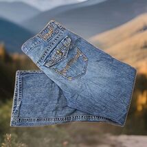 Royal Premium Bootcut Jeans Mens Sz 34x32 (36x32) Embroidered Western Ro... - $34.65
