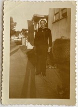 1944 WWII Photo US Navy USN Enlisted Sailor Uniform Young Man Photo - $14.95