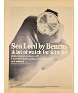 BENRUS - SEA LORD by BENRUS - Bold-Elegant-Waterproof -  1966 Vintage Pr... - $11.07