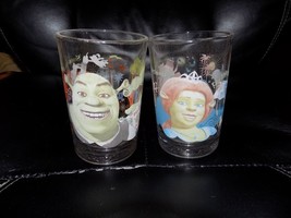 Shrek The Third McDonald&#39;s Drinking Glasses/Tumblers Set of 2 EUC - $31.00