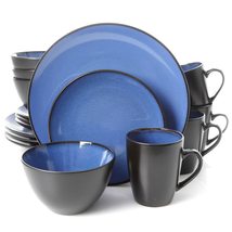 Gibson Home 16 Piece Siam Stoneware Dinnerware Set in White - £61.40 GBP