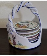 Vintage Mallor Co., ~ Five (5) ~3.25&quot; Dia. Coasters ~ 5&quot; Tall w/Ceramic ... - €30,11 EUR