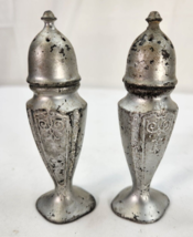 Vintage Antique Avon Pewter Feb 21 1928 Salt And Pepper Shakers Metal Ra... - £11.66 GBP