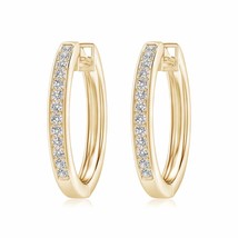ANGARA Natural Diamond Hoops Earrings in 14K Gold (Grade-IJI1I2, 0.52ctw) - £977.06 GBP