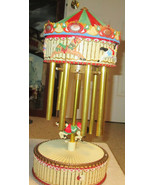 Vintage 1999 Avon Christmas Holiday Musical Chimes Carousel with Horse - €24,31 EUR