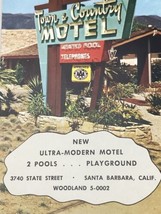 Town &amp; Country Motel Santa Barbara California Vintage Travel Guide Vacation - £7.95 GBP