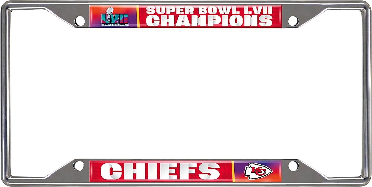 Primary image for NFL Kansas City Chiefs 2023 Super Bowl LVII Champions Metal License Plate Frame