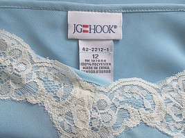 J G HOOK LADIES BABY BLUE SHEER LINED CAMI-12-LACE IN FRONT-NWOT-POLYEST... - $3.99