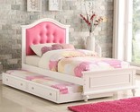 Twin Size Bed With Trundle In Pink And White - $1,188.99