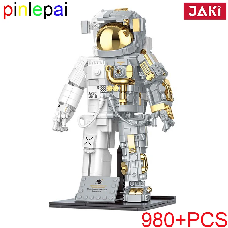 Pinlepai Jaki Astronaut Space Building Blocks Block Figure Bricks Ornament - £76.25 GBP