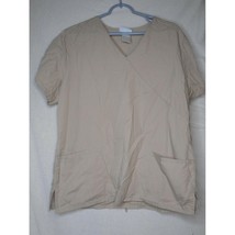 Solid Beige / Tan / Khaki Scrub Top SB Scrubs Medical Uniform - $164.67 MXN