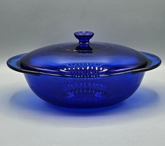 Anchor Hocking Cobalt Blue 2 Quart 9&quot; Casserole Dish With Lid, Made in USA - £18.67 GBP