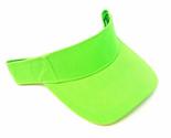 Solid Plain Blank Adjustable Curved Bill Sun Visor (Neon Green) - $14.65