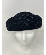 Vintage Black Wool Peachfelt Hat 60s Designer Henry Pollak NYC Union Label - $467.70 MXN