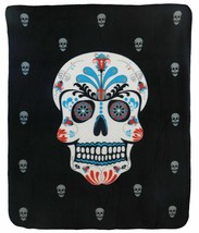 Sugar Skull Blanket Skull Blanket Dia de Los Muertos Large Skull Blanket - £23.42 GBP