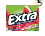 3x Packs Wrigley&#39;s Extra Sweet Watermelon Gum | 15 Sticks Per Pack | Sug... - £8.86 GBP