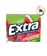 3x Packs Wrigley&#39;s Extra Sweet Watermelon Gum | 15 Sticks Per Pack | Sug... - £8.84 GBP