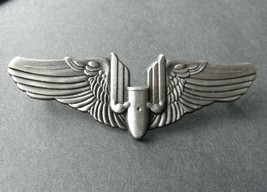 Aerial Gunner Usaf Air Force Pewter Jump Wings Jacket Breast Pin Badge 2.5 " - $7.64
