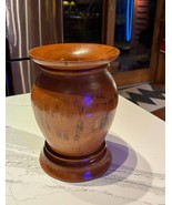 Large Cherry Woodturned Vase Wood from the Adirondacks Handmade USA and ... - £95.18 GBP