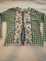 Vintage Susan Bristol Bright and colorful cardigan Size Large Round Neck - $28.00