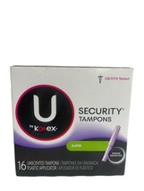 U By Kotex Super Security Tampons Super Absorbency Unscented 16 Count Se... - £26.09 GBP
