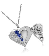 Heart Crystal Urn Necklace for Ashes A Piece Of My Heart In - £60.42 GBP