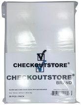 CheckOutStore Crystal Clear Silver Age Thick Comic Book Bags /w Backing ... - $25.90+