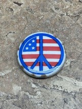 Vintage 1970s Peace Flag Vietnam War Protest Pinback Button Union Stampe... - £3.11 GBP