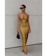 Women&#39;s One Shoulder Slit Maxi Dress - $59.70 CAD