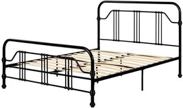 South Shore Avilla Metal Platform Bed, Queen, Black - £194.99 GBP