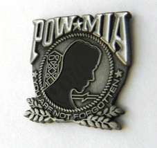 Pow Mia You Are Not Forgotten Wreath Subdued Lapel Pin Badge 1 Inch - £4.58 GBP