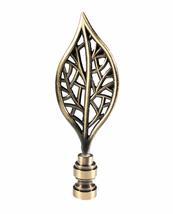 Royal Designs, Inc. Decorative Leaf Lamp Finial Antique Brass (Single) - £19.62 GBP