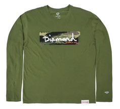 Diamond Supply Co. Men&#39;s Special Forces  Long Sleeve Military Green T-Shirt - £18.84 GBP