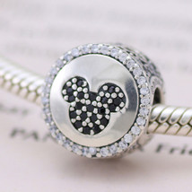 925 Sterling Silver Disney Mickey &amp; Minnie Sparkling Icons Charm Bead - £13.27 GBP