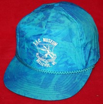 Vintage 80s / 90s Strategic Air Command Sac Museum Blue Tie Dye Trucker Hat Cap - £31.64 GBP
