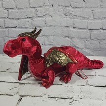 Douglas Ruby Red Dragon Plush Gold Shimmer Fantasy Stuffed Animal Cuddle Toy - £15.49 GBP