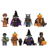 8pcs Halloween Scary Witch Hag Zombie Pumpkin Werewolf Minifigures Minif... - $19.99