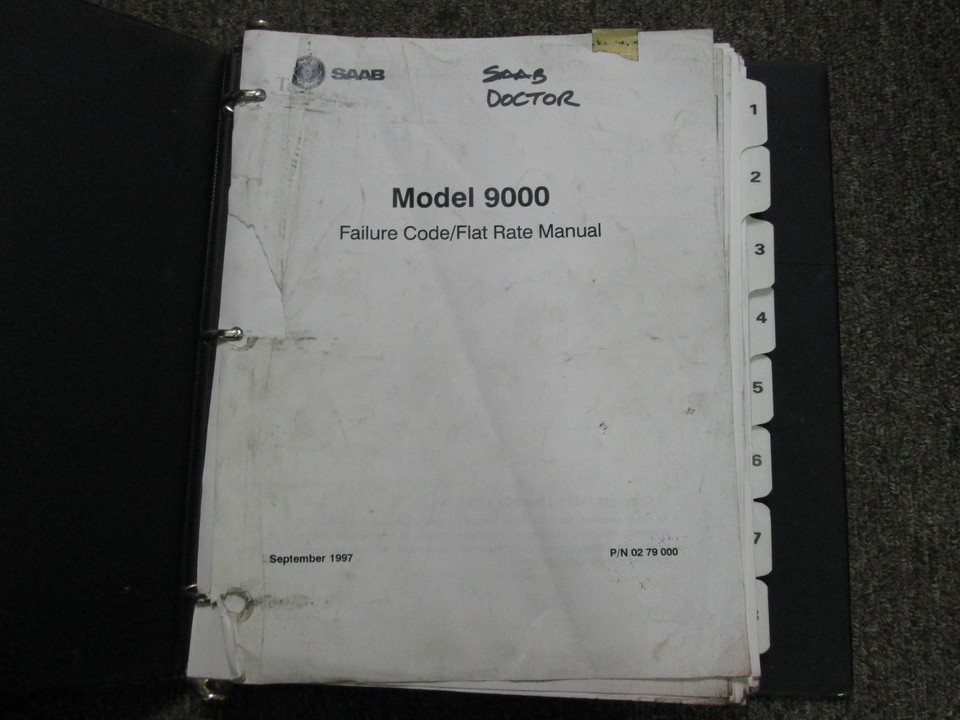1980s 1990s Saab 900 9000 Failure Code Flat Rate Shop Manual FACTORY OEM DEAL Item image 2