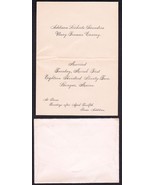 Addison Roberts Saunders &amp; Mary Conroy Wedding Announcement 1892 Maine - $333.19 MXN