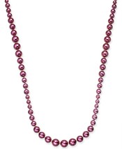 allbrand365 designer Womens Pearl Strand Necklace 42Inch + 2Inch,Burgundy - £23.58 GBP