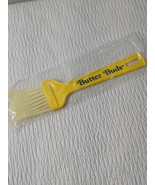 Vintage New Butter Buds brush pastry brush small yellow plastic advertis... - $8.00