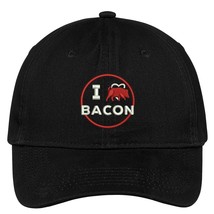 Trendy Apparel Shop I Love Bacon Embroidered Low Profile Soft Cotton Brushed Bas - £15.70 GBP