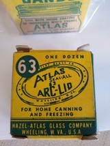 Vintage #63 Atlas Seal-All Arc-lid caps and rings NOS - $24.19