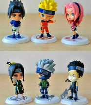 6pcs Naruto Action Figures Kakashi Sakura Sasuke Itachi PVC Toys Model Figurine - £17.31 GBP