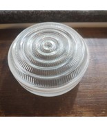 MCM Round Glass 5 3/4 Fitter Flush Mount White Ring Ceiling Light Fixtur... - $21.29